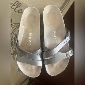 Birkenstock Silver Yao Slide Sandal -